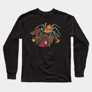 DECORATIVE  SPIDER IN WEB STYLIZED ART Long Sleeve T-Shirt